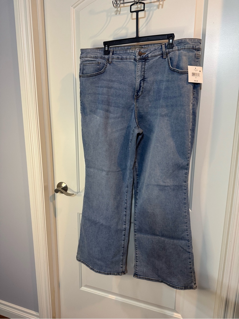 Women's Light Blue Denim Jeans - Classic Flare
